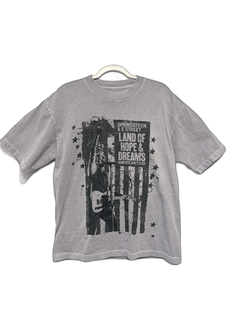Gray Unisex Springsteen ‘Land of Hope & Dreams' Tour Short Sleeve Graphic Tee